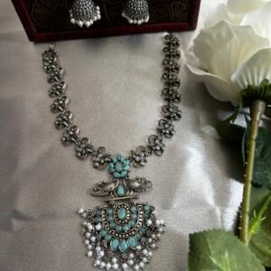 Oxidized Necklace (Skyblue)