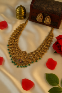 Long Bridal Necklace with earrings