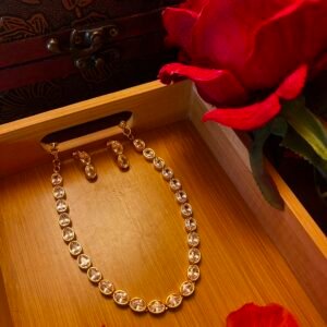 Minimal polki necklace set