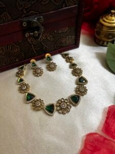Victorian choker set (green)