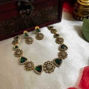 Victorian choker set (green)